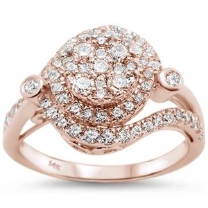 rose gold diamond engagement ring